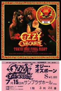 近日入荷】OZZY OSBOURNE - NAGOYA 1984 MASTER TAPE(1CDR) - navy-blue