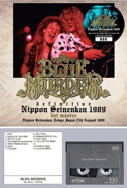 画像1: BLUE MURDER - DEFINITIVE NIPPON SEINENKAN 1989 DAT MASTER(2CD) plus Bonus DVDR* Numbered Stickered Edition Only (1)